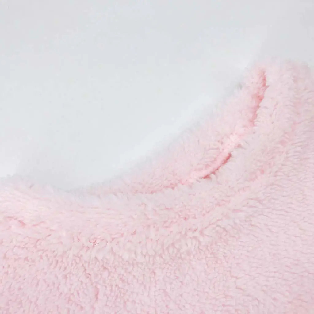 Women’s Casual Plush Round Neck Pocket Dress