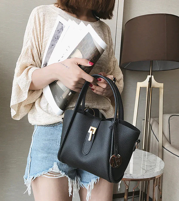 Stylish New Women’s Handbag with Simple Lock Closure