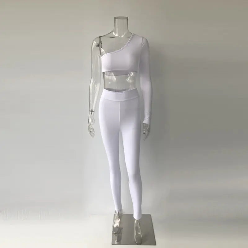 Women’s Set: One-Shoulder Top & Leggings