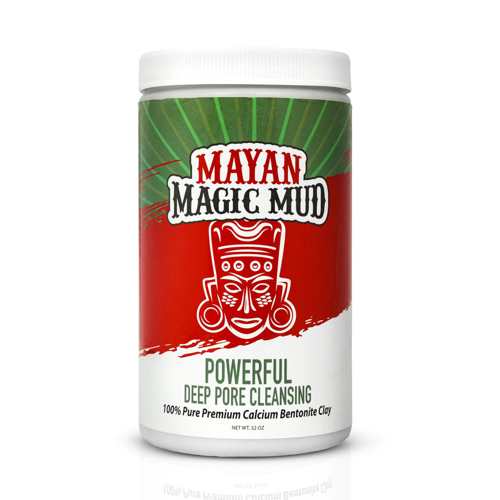 Mayan Magic Mud Powerful Deep Pore Cleansing Calcium Bentonite Clay - 2 lbs - Natural Face Mask Peel for Men and Women - USA Made Full Facial Skin Care - Spa Level Skin Cleanser Beauty Products