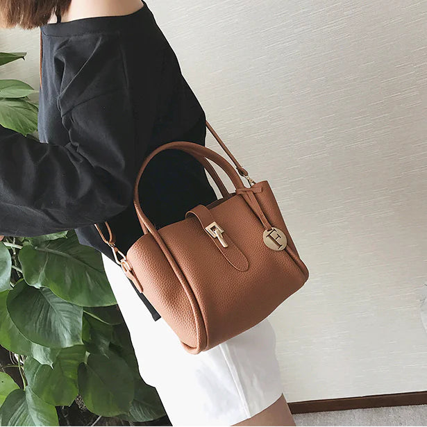 Stylish New Women’s Handbag with Simple Lock Closure