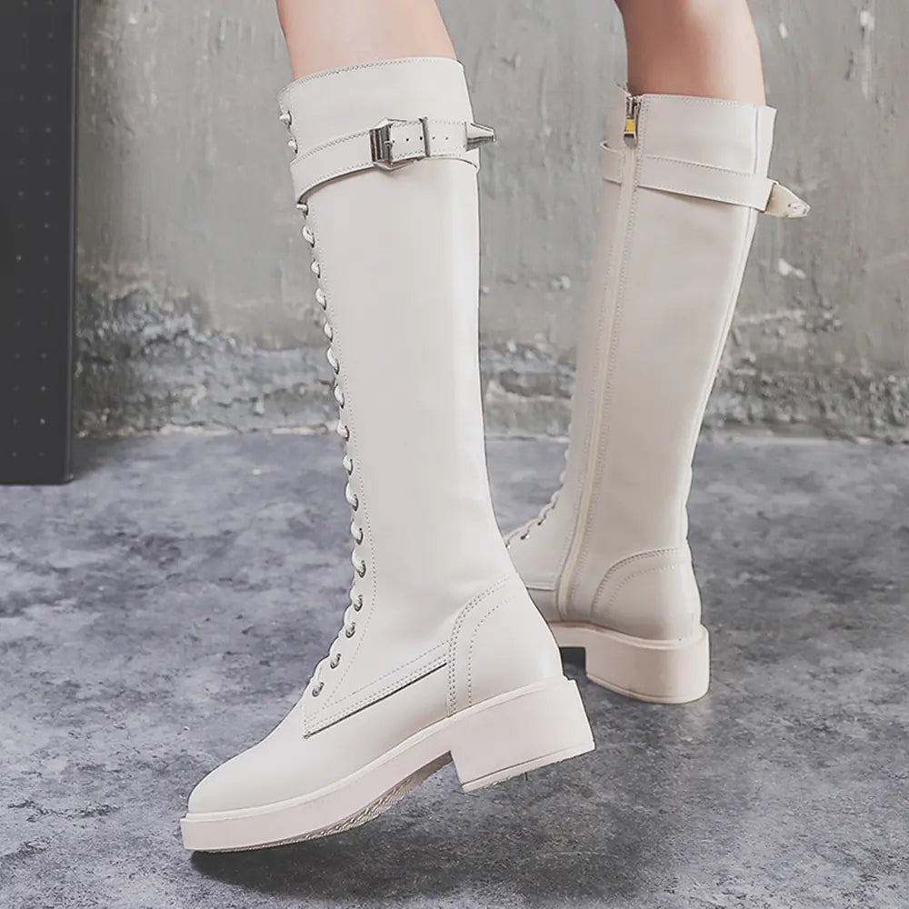 Women’s Flat High Long Boots in Big Sizes