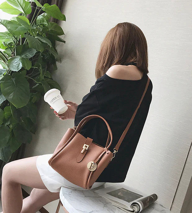 Stylish New Women’s Handbag with Simple Lock Closure